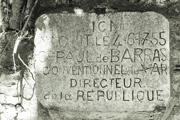 Plaque mémoire de Paul Barras à Fox-Amphoux