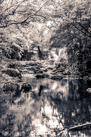 Cascade du Caramy de Carcès en sépia